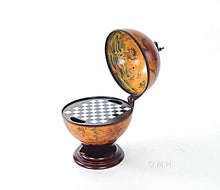 Load image into Gallery viewer, Red Globe 13 inches with Chess Holder | Handcrafted Antique finish | Vintage arts and crafts