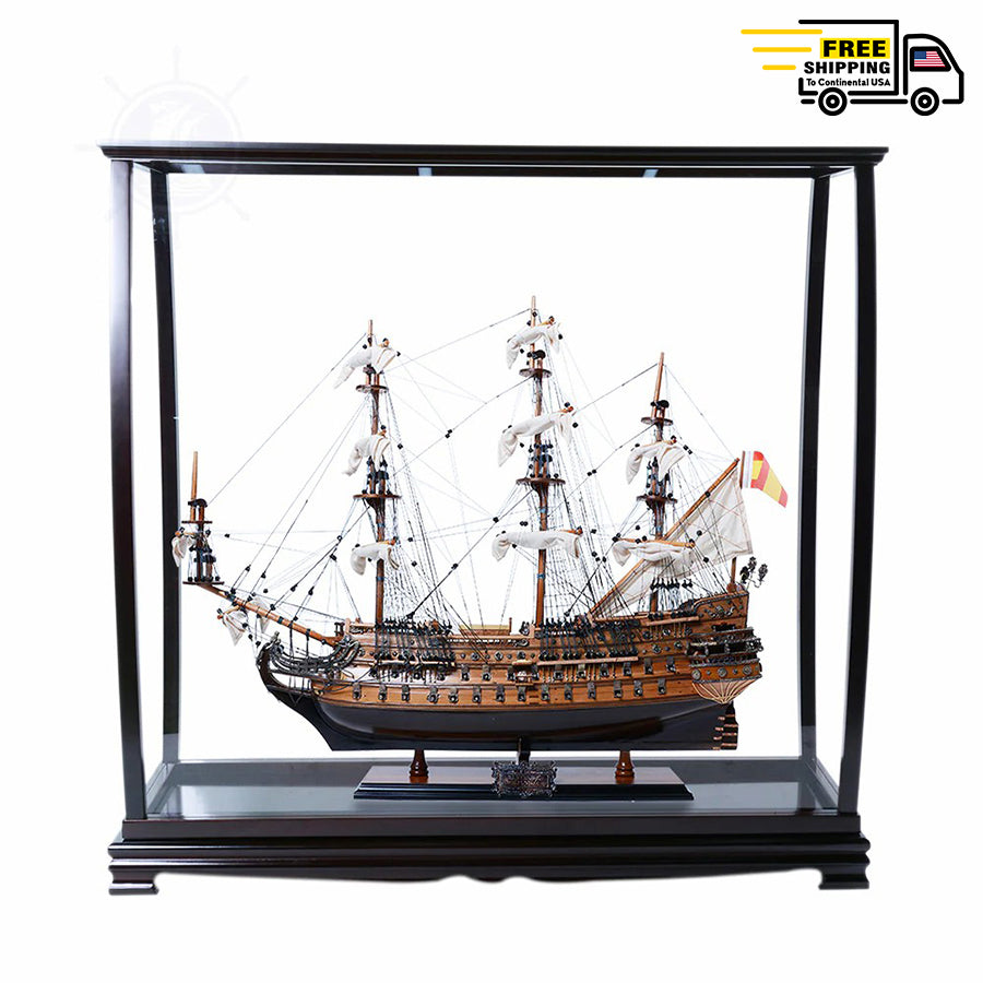 TABLE TOP DISPLAY CASE | HIGH QUALITY| Handcrafted Wooden Display Case for Model Ships