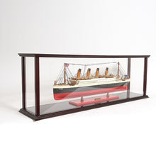 Load image into Gallery viewer, DISPLAY CASE FOR CRUISE LINER LARGE | HIGH QUALITY| Handcrafted Wooden Display Case for Model Ships