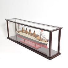 Load image into Gallery viewer, DISPLAY CASE FOR CRUISE LINER LARGE | HIGH QUALITY| Handcrafted Wooden Display Case for Model Ships