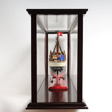Load image into Gallery viewer, DISPLAY CASE FOR CRUISE LINER LARGE | HIGH QUALITY| Handcrafted Wooden Display Case for Model Ships