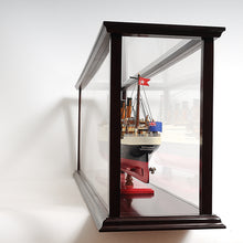 Load image into Gallery viewer, DISPLAY CASE FOR CRUISE LINER LARGE | HIGH QUALITY| Handcrafted Wooden Display Case for Model Ships