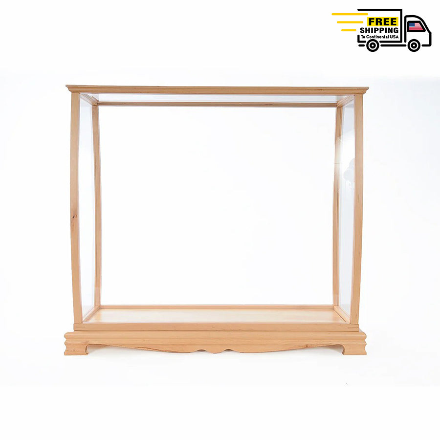 DISPLAY CASE FOR MIDSIZE TALL SHIP CLEAR FINISH | HIGH QUALITY| Handcrafted Wooden Display Case for Model Ships