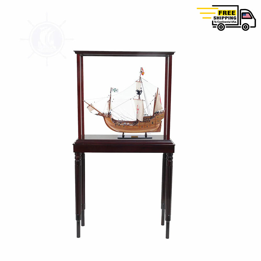 FLOOR DISPLAY CASE SMALL | HIGH QUALITY| Handcrafted Wooden Display Case for Model Ships