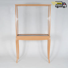 Load image into Gallery viewer, FLOOR DISPLAY CASE CLEAR FINISH WITH LED LIGHTS | HIGH QUALITY| Handcrafted Wooden Display Case for Model Ships