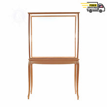 Load image into Gallery viewer, FLOOR DISPLAY CASE CLEAR FINISH | HIGH QUALITY| Handcrafted Wooden Display Case for Model Ships