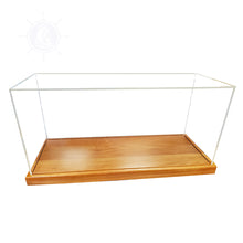 Load image into Gallery viewer, DISPLAY CASE FOR MIDSIZE SPEEDBOAT | HIGH QUALITY| Handcrafted Wooden Display Case for Model Ships
