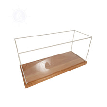 Load image into Gallery viewer, DISPLAY CASE FOR MIDSIZE SPEEDBOAT | HIGH QUALITY| Handcrafted Wooden Display Case for Model Ships