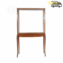 Load image into Gallery viewer, FLOOR DISPLAY CASE- CLASSIC LIGHT BROWN | HIGH QUALITY| Handcrafted Wooden Display Case for Model Ships