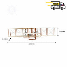 Load image into Gallery viewer, 1903 Wright Brother Flyer Model 8-ft  | scale model aircraft | Miniatures |Vintage arts and crafts for decoration
