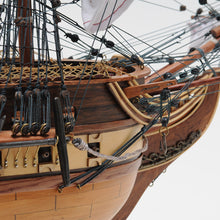 Load image into Gallery viewer, USS CONSTITUTION MODEL SHIP LARGE WITH FLOOR DISPLAY CASE | Museum-quality | Fully Assembled Wooden Ship Models
