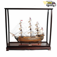 Load image into Gallery viewer, HMS VICTORY MODEL SHIP MIDSIZE WITH DISPLAY CASE | Museum-quality | Fully Assembled Wooden Ship Models
