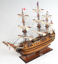 Load image into Gallery viewer, HMS VICTORY MODEL SHIP MIDSIZE WITH DISPLAY CASE | Museum-quality | Fully Assembled Wooden Ship Models