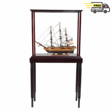 Load image into Gallery viewer, USS CONSTITUTION MODEL SHIP SMALL WITH DISPLAY CASE | Museum-quality | Fully Assembled Wooden Ship Models