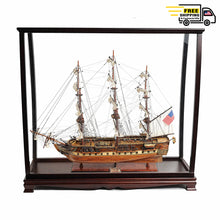 Load image into Gallery viewer, USS CONSTITUTION MIDSIZE WITH DISPLAY CASE | Museum-quality | Fully Assembled Wooden Ship Model