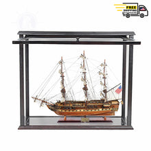 Load image into Gallery viewer, USS CONSTITUTION MODEL SHIP MID WITH DISPLAY CASE FRONT OPEN | Museum-quality | Fully Assembled Wooden Ship Models