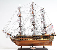 Load image into Gallery viewer, USS CONSTITUTION MIDSIZE WITH DISPLAY CASE | Museum-quality | Fully Assembled Wooden Ship Model