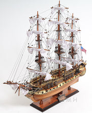 Load image into Gallery viewer, USS CONSTITUTION MIDSIZE WITH DISPLAY CASE | Museum-quality | Fully Assembled Wooden Ship Model