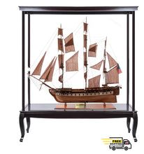 Load image into Gallery viewer, USS CONSTITUTION 56L WITH DISPLAY CASE NO GLASS | Museum-quality | Fully Assembled Wooden Ship Model