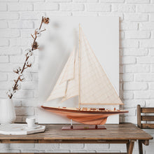Load image into Gallery viewer, SHAMROCK YACHT L Model Yacht | Museum-quality | Partially Assembled Wooden Ship Model