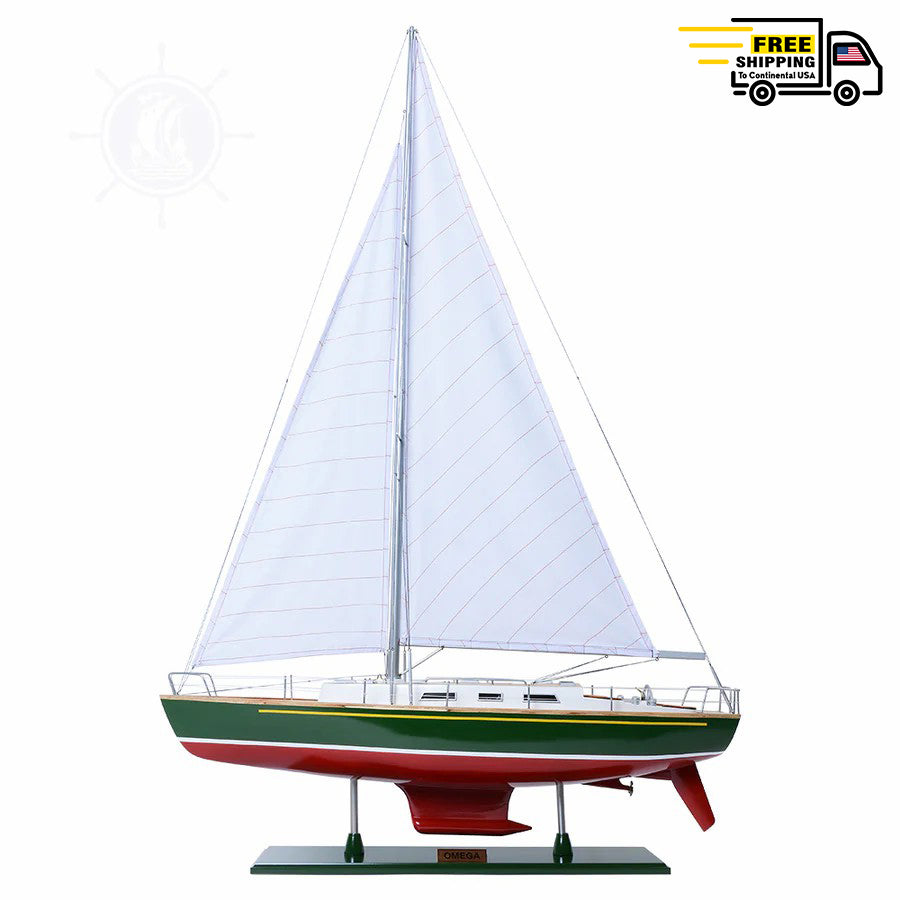 OMEGA YACHT Model Yacht | Museum-quality | Partially Assembled Wooden Ship Model