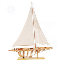 Load image into Gallery viewer, SHAMROCK OPEN HULL Model Yacht | Museum-quality | Partially Assembled Wooden Ship Model