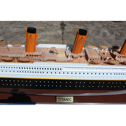 Old Modern Handicrafts Titanic Painted XXL Exclusive Edition Cruiseship Model – Handmade Nautical Décor Gift - 78.7L x 8.9W x 27.6H Inches