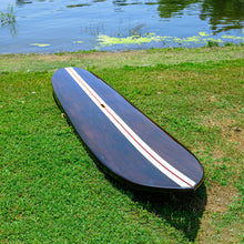 Load image into Gallery viewer, PADDLE BOARD IN DARK PAINTED WOOD 11FT WITH 1 FIN | Wooden Kayak |  Boat | Canoe with Paddles for fishing and water sports

