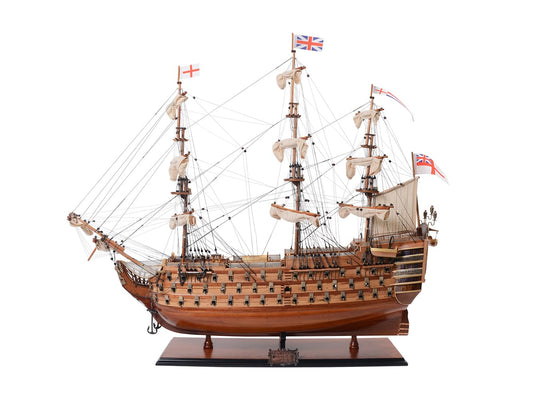 Old Modern Handicrafts Exclusive Edition HMS Victory Ship Model with a Classic Hat - Made from Premium Quality Wood - 37L x 12W x 36H Inches