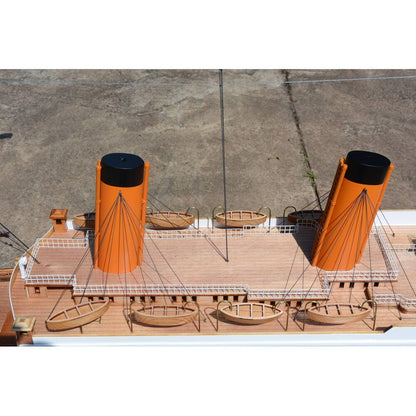 Old Modern Handicrafts Titanic Painted XXL Exclusive Edition Cruiseship Model – Handmade Nautical Décor Gift - 78.7L x 8.9W x 27.6H Inches