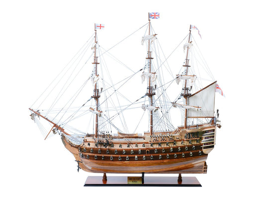 Old Modern Handicrafts HMS Victory Combo: A Model Ship and Classic Hat - Fully Assembled Museum Quality Ship Model for Home & Office Decoration - 58 x 17 x 53 inches