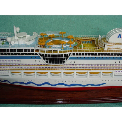 Old Modern Handicrafts MS AIDA Bella Painted Medium Cruiseship Model – Handmade Nautical Décor Gift - 31.5L x 4.7W x 10.6H Inches