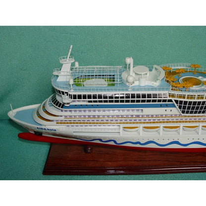 Old Modern Handicrafts MS AIDA Bella Painted Medium Cruiseship Model – Handmade Nautical Décor Gift - 31.5L x 4.7W x 10.6H Inches