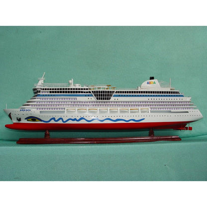 Old Modern Handicrafts MS AIDA Bella Painted Medium Cruiseship Model – Handmade Nautical Décor Gift - 31.5L x 4.7W x 10.6H Inches