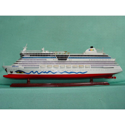 Old Modern Handicrafts MS AIDA Bella Painted Medium Cruiseship Model – Handmade Nautical Décor Gift - 31.5L x 4.7W x 10.6H Inches
