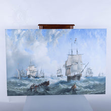 Load image into Gallery viewer, The Channel fleet in heavy weather - Canvas Print
