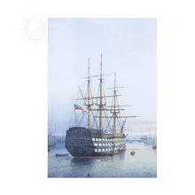 Load image into Gallery viewer, H.M.S. Victory in Portsmouth Harbour - Canvas Print
