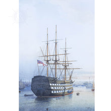 Load image into Gallery viewer, H.M.S. Victory in Portsmouth Harbour - Canvas Print
