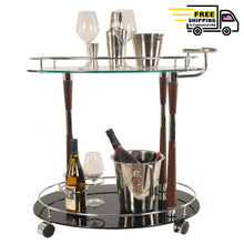 Load image into Gallery viewer, Anne Home - Serving Trolley | Home bar Bar Cart  | Vintage style Beverage cart
