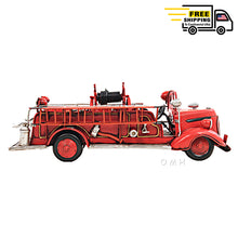 Load image into Gallery viewer, 1938 RED FIRE ENGINE FORD 1:40 | scale model aircraft | Miniatures |Vintage arts and crafts for decoration
