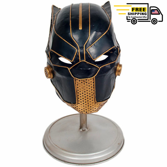 BLACK PANTHER HELMET METAL HANDMADE | Miniatures |Vintage arts and crafts for decoration