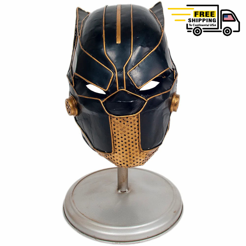 BLACK PANTHER HELMET METAL HANDMADE | scale model aircraft | Miniatures |Vintage arts and crafts for decoration