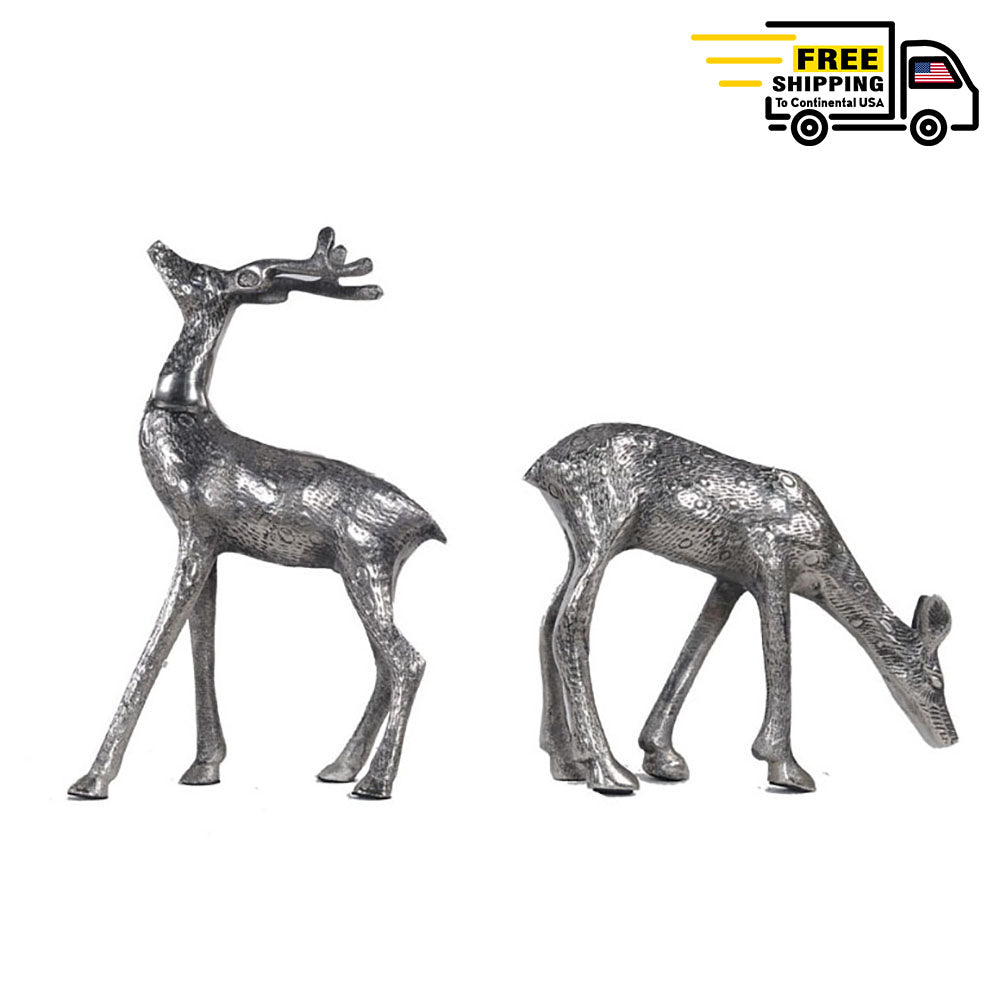 STAG AND DOE - SET OF 2 | Nautical decor | Vintage arts and crafts for decoration