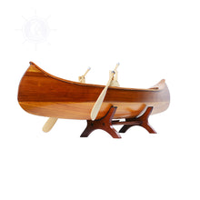 Load image into Gallery viewer, INDIAN GIRL CANOE MODEL BOAT | Museum-quality | Fully Assembled Wooden Model boats
