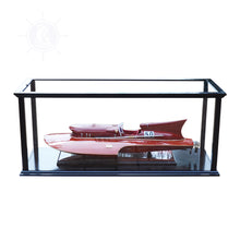 Load image into Gallery viewer, DISPLAY CASE FOR SPEED BOAT | HIGH QUALITY| Handcrafted Wooden Display Case for Model Ships
