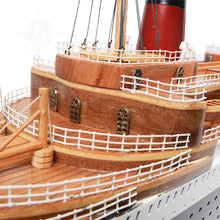 Load image into Gallery viewer, NORMANDIE CRUISE SHIP MODEL PAINTED LARGE| Museum-quality Cruiser| Fully Assembled Wooden Model Ship
