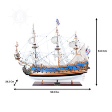 Load image into Gallery viewer, GOTO PREDESTINATION MODEL SHIP PAINTED | Museum-quality | Fully Assembled Wooden Ship Models
