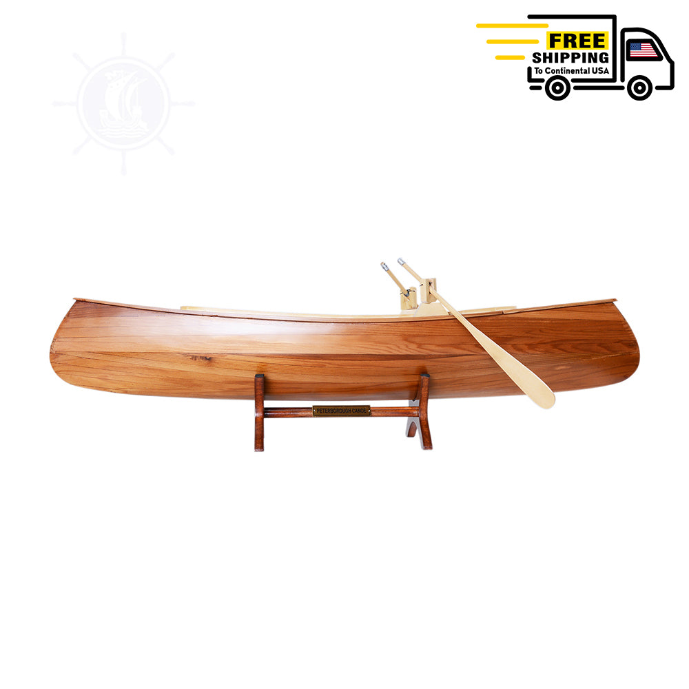 PETERBOROUGH CANOE MODEL BOAT | Museum-quality | Fully Assembled Wooden Model boats