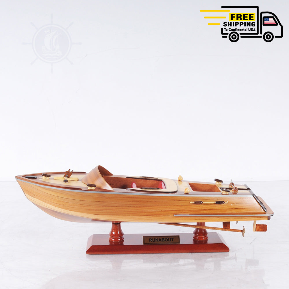 RUNABOUT SM MODEL BOAT | Museum-quality | Fully Assembled Wooden Model boats