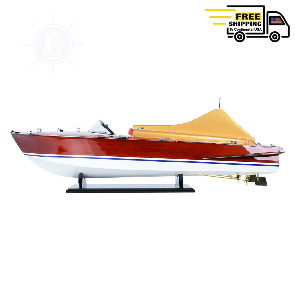 CHRIS CRAFT COBRA MODEL BOAT PAINTED | Museum-quality | Fully Assembled Wooden Model boats